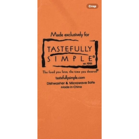 Tastefully Simple 9.5” Orange Serving Bowl - microwave safe dishwasher safe - Picture 3 of 8
